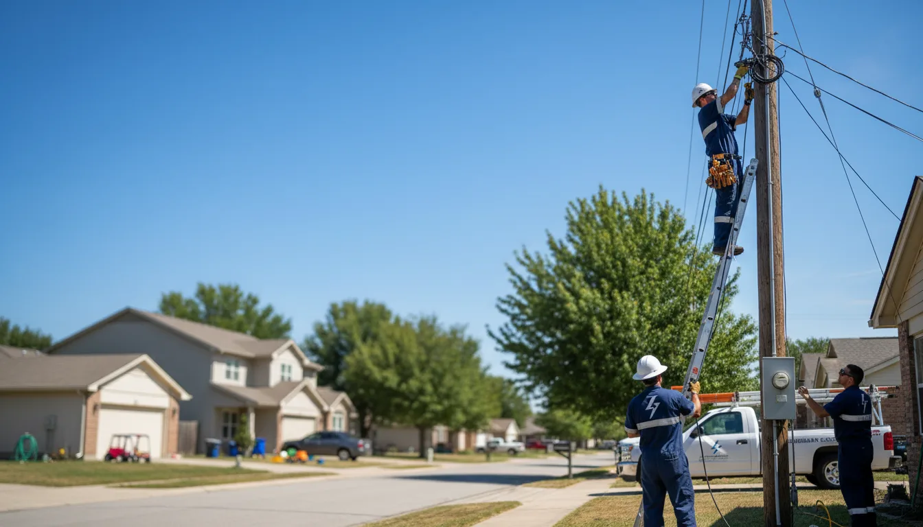 Residential electrician providing installation services in Malone, TX